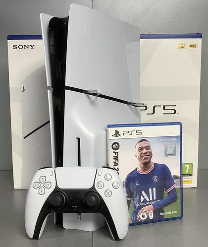 Sony PlayStation 5 Slim Disc Console Bundle ( + FIFA 22 ) ** Boxed **