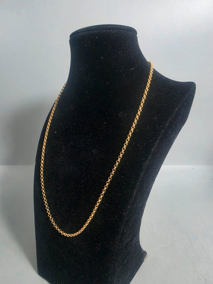 9ct GOLD NECKLACE 375 3.6G 20'' in Length (HOLLOW)