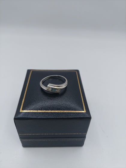 9k Gold Ring white gold 2.1G Hallmarked(375)&Tested Size M