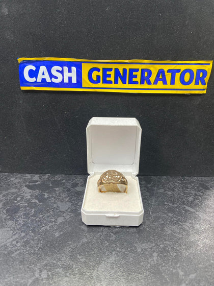 9ct Gold Gent's Fancy Ring (Size V) 5.7g