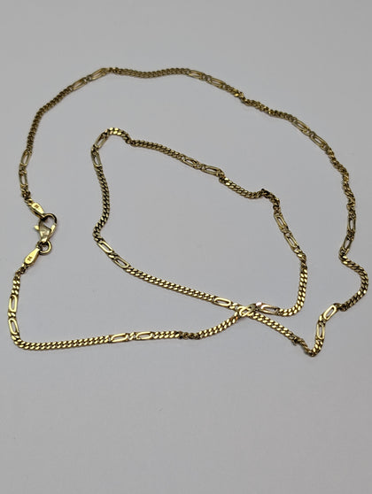 14CT GOLD FIGARO CHAIN
