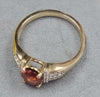 9ct Gold Ring Orange  Size Q