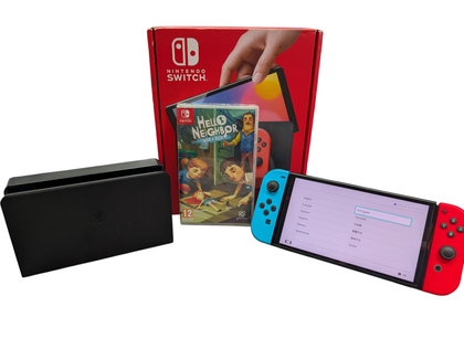 Nintendo OLED Switch Console Boxed With Hello Neighbor