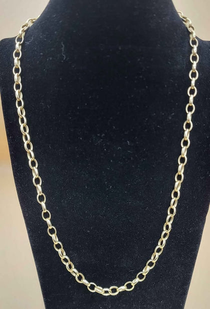 9ct Yellow Gold Belcher Chain - 25.3G - 21