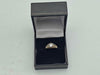 9ct Yellow Gold Cubic Zirconia Single Stone Ring - 3.27 Grams - Size M