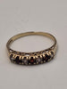 9ct Yellow Gold Ring With Red & Clear CZ Stones - Size L - 1.35 Grams