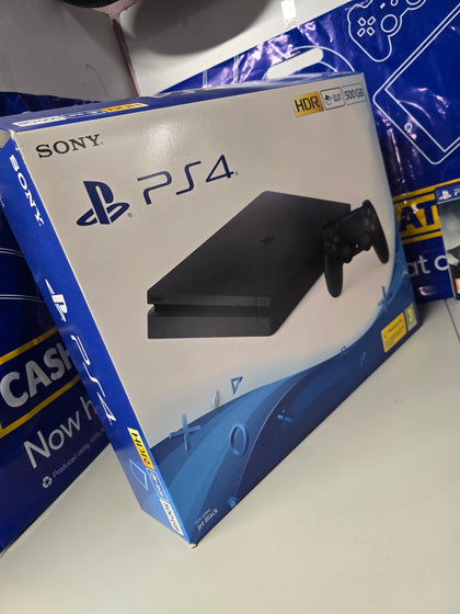 Playstation 4 Slim Console, 500GB Black, Boxed faulty controller (no vibration)