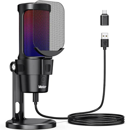 ***Black Friday Sales*** Gaming Condenser Veetop USB Computer Microphone,