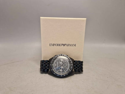 EMPORIO ARMANI AR5989 SPORTIVO BLACK STAINLESS STEEL MEN'S CHRONOGRAPH WATCH