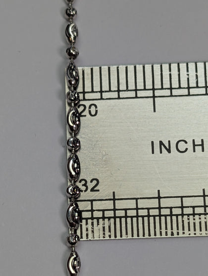 18ct White gold Beaded Necklace