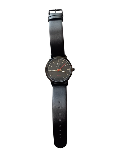 Sekonda Modern Nordic Black Leather Strap Watch 1941