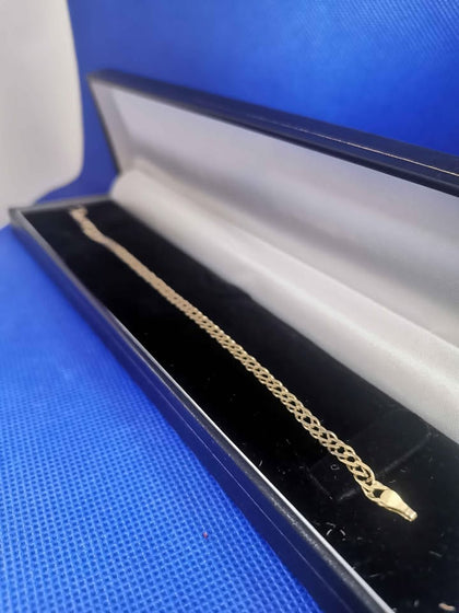9K Gold Chain Bracelet (375 Hallmarked & Tested) Weight: 2.8g, 7