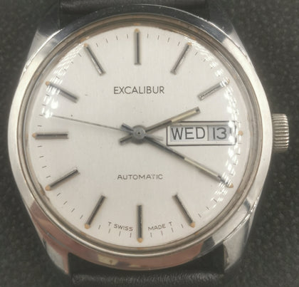 Excalibur Vintage 1970s Manual Men's Watch - Leather Strap - Boxed