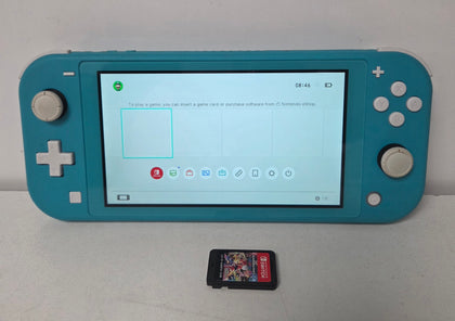 Nintendo Switch Lite Turquoise & Mario Kart Unboxed Game