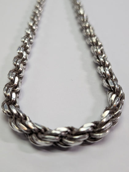Heavy Silver Rope Chain 22