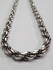 Heavy Silver Rope Chain 22"