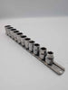 Snap On FSM81-FSM191mm 12 Piece 3/8" Drive 6-Point Metric Chrome Socket Set USA