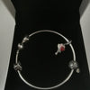 Pandora Bangle with 4 Charms (22.21g), Hallmarked 925 ALE, Size: Approx. 3" Width