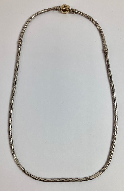 Pandora Necklace with 14ct gold clasp 18