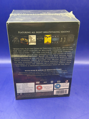 Game of Thrones : The Complete Series 1-8 + Extras DVD Box Set - Chesterfield