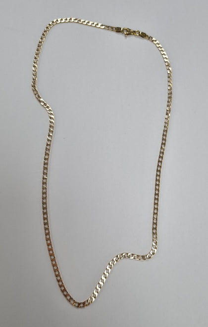 9ct Gold Square Link Chain 18