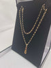 hallmarked 9k gold  16" necklace with 3 amber pieces 3.8 grams . box included