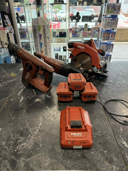 Hilti 22v Tool Bundle - Comes with x3 Batteries & x1 Charger
