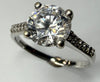9ct white gold solitaire with cz stone size P