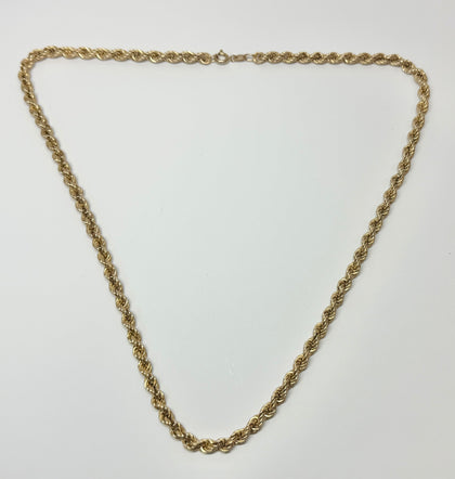 9ct yellow gold rope chain 20