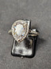 Pandora Pear Halo Ring - size 52