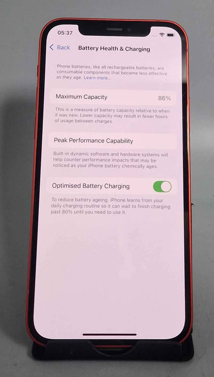 Apple iPhone 12 256GB Product Red, Unlocked 86% BH