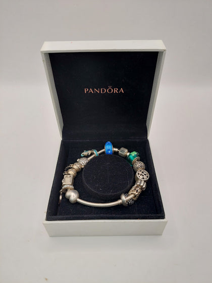 Pandora Bracelet with 13 charms Hallmarked&Tested (Pandora ALE)