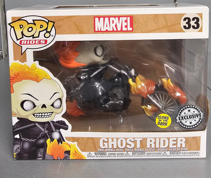 Pop Rides Marvel Classic Ghost Rider with Bike Glow in the Dark Vinyl Figure 33#