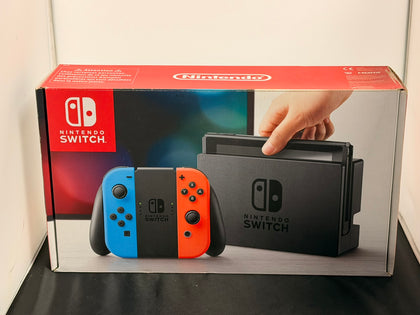 nintendo switch red and blue joycons boxed