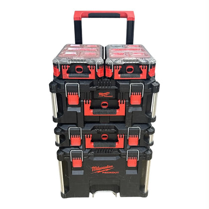 Milwaukee Packout Storage System Set 3 Pcs (421FJ) W/ 2 x Milwaukee Packout Compact Organiser Case