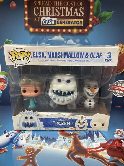 Funko Disney Frozen Pop! Movies Elsa, Marshmallow & Olaf Vinyl Figures