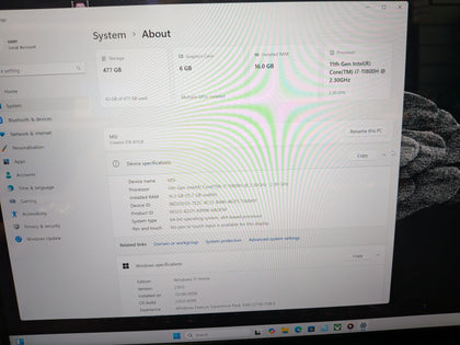 MSI Gaming Laptop  Rtx 3060  16gb