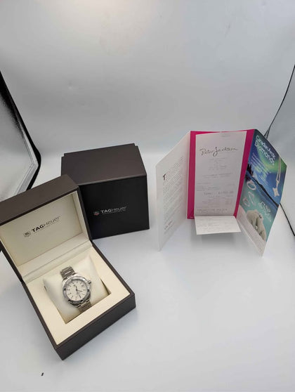 Tag Heuer Aquaracer WAY1111 White Dial Mens Divers Watch - Quartz Movement - Boxed With Papers