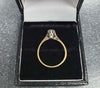 18Ct Yellow Gold Ring With Clear Stone  2.55G Size N