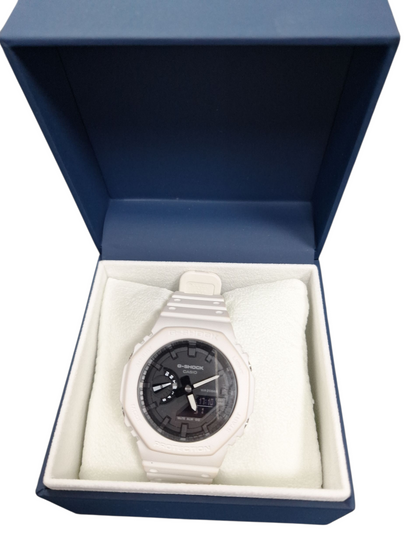 GSHOCK GA-2100 SKELETON SERIES 20BAR WHITE MENS BOYS ANALOG DIGITAL WATCH