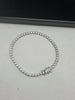925 hallmarked Silver 7.5"  Bracelet With CZ Stones- 9.3 grams