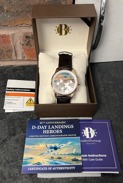 Bradford Exchange 80th Anniversary D-Day Landings Heroes Chronograph Watch