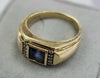 9ct Gold Diamond/Sapphire Ring Size "S"