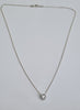 Pandora silver elevated heart necklace 18"