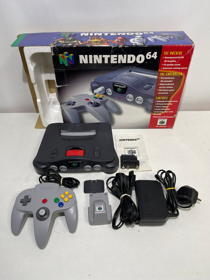 Nintendo 64 Console, Black W/Expansion Pak, Boxed
