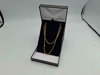 9ct Yellow Gold Rope Chain Necklace - 20