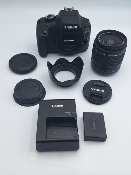 Canon EOS 4000D Camera with EF-S 18-55mm f/3.5-5.6 III Lens, battery and charger UNBOXED