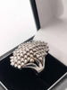 9ct White & Yellow Gold Ladies Diamond & CZ Cluster Ring - 10.82 Grams - Size S