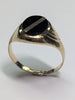 9ct Gold Onyx Ring - Size T