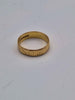 22ct Yellow Gold Textured Wedding Band Ring - Size L - 3.80 Grams